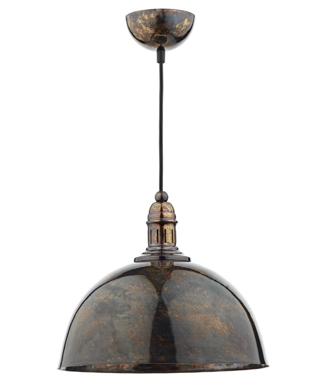 Dar Lighting Yoko 1 Light Mottled Bronze Pendant