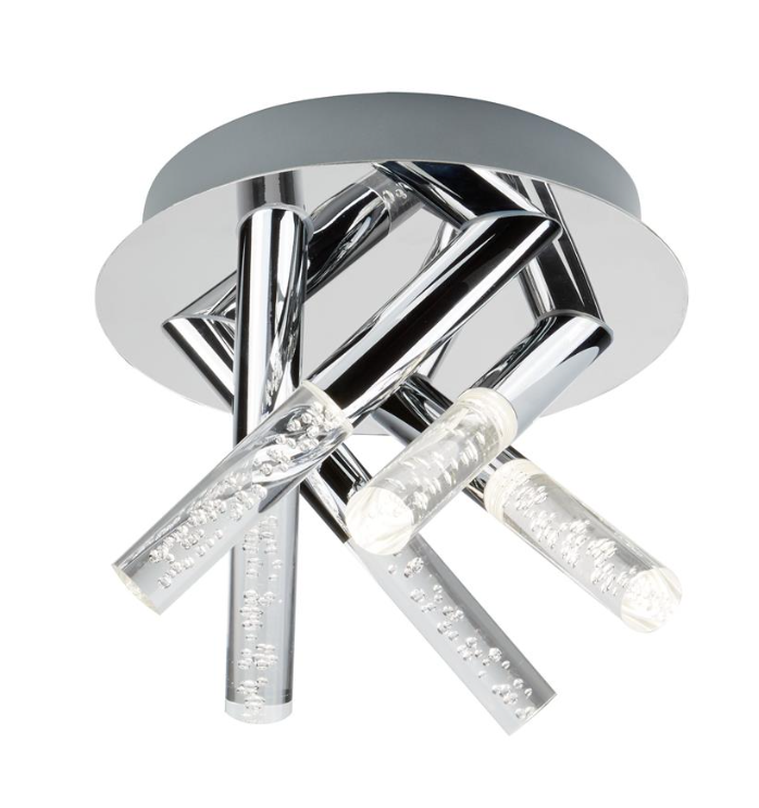 Searchlight Bubbles Bathroom IP44 LED Chrome 5 Light Flush