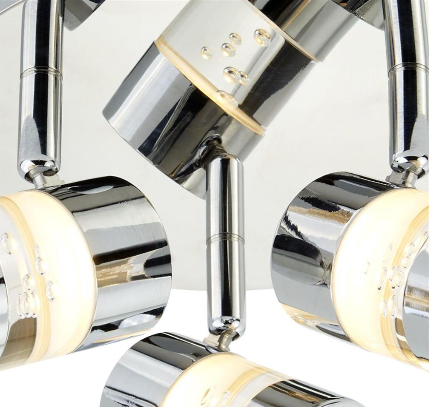 Searchlight Bubbles Bathroom IP44 LED 3 Light Chrome Round Spotlight