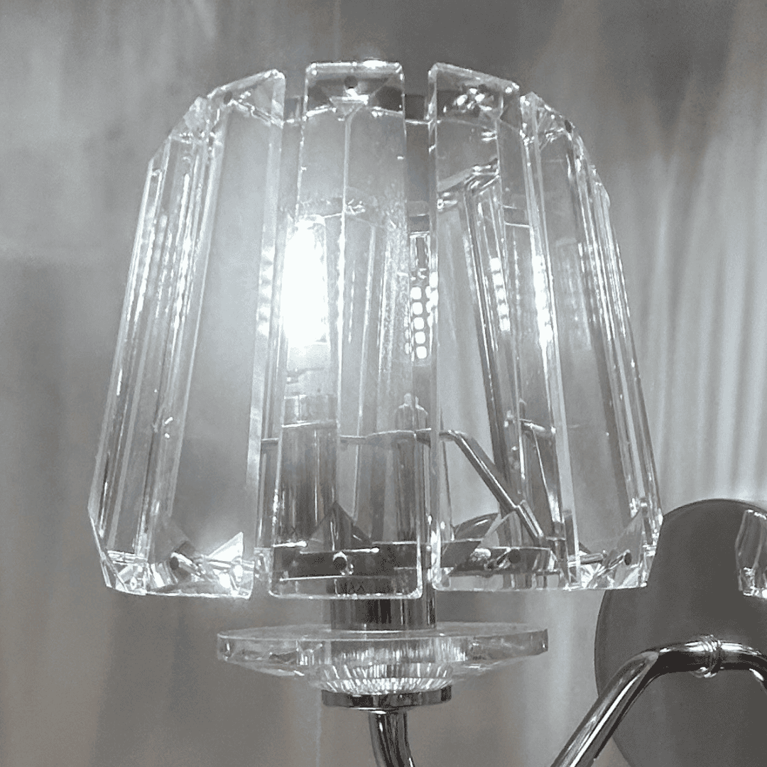 EX-DISPLAY Laura Ashley Capri Polished Chrome & Crystal Wall Light
