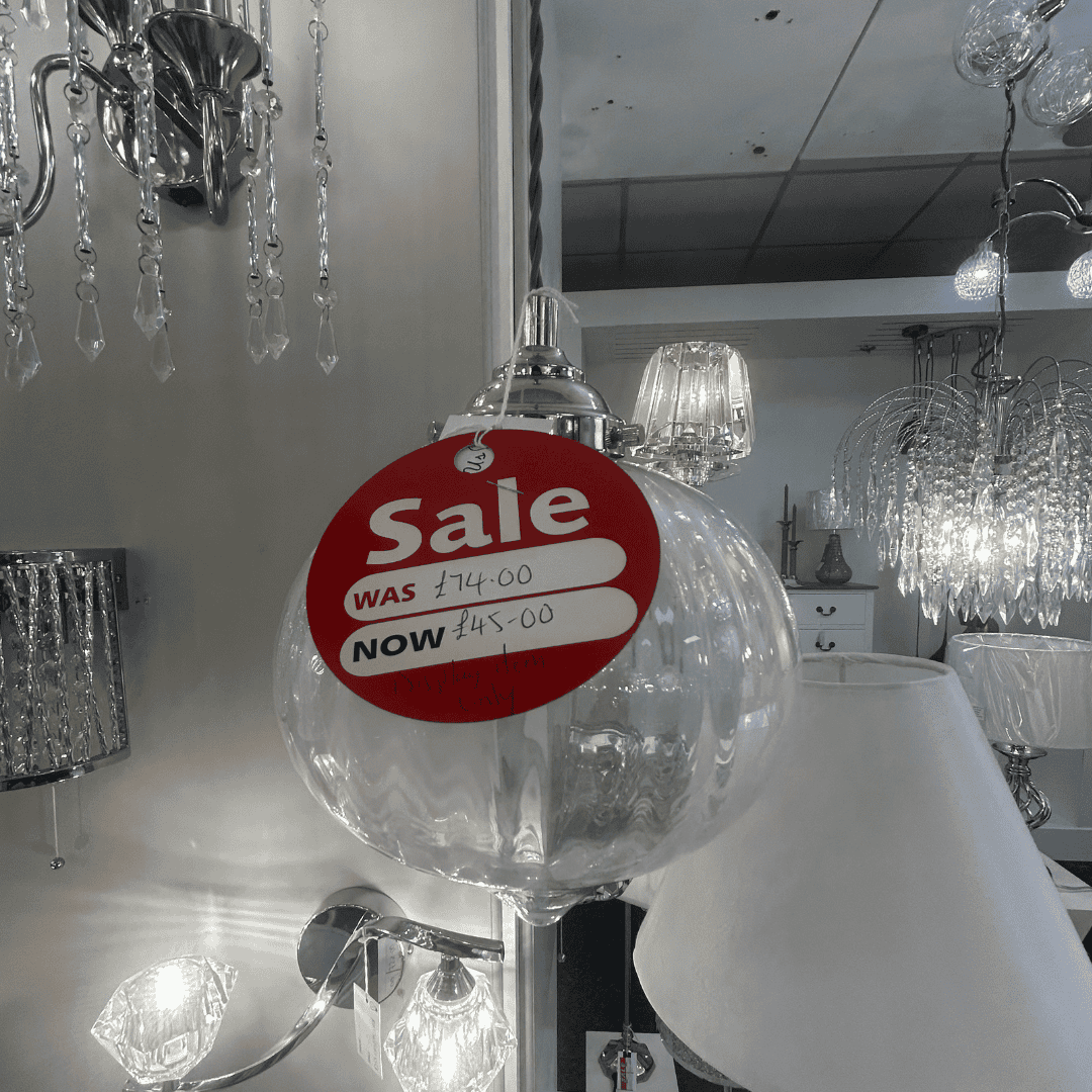 EX-DISPLAY Dar Lighting Mya Polished Nickel & Glass Pendant