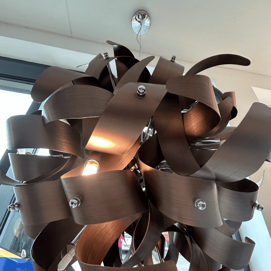 EX-DISPLAY Dar Lighting Rawley 12 Light Brushed Copper Pendant