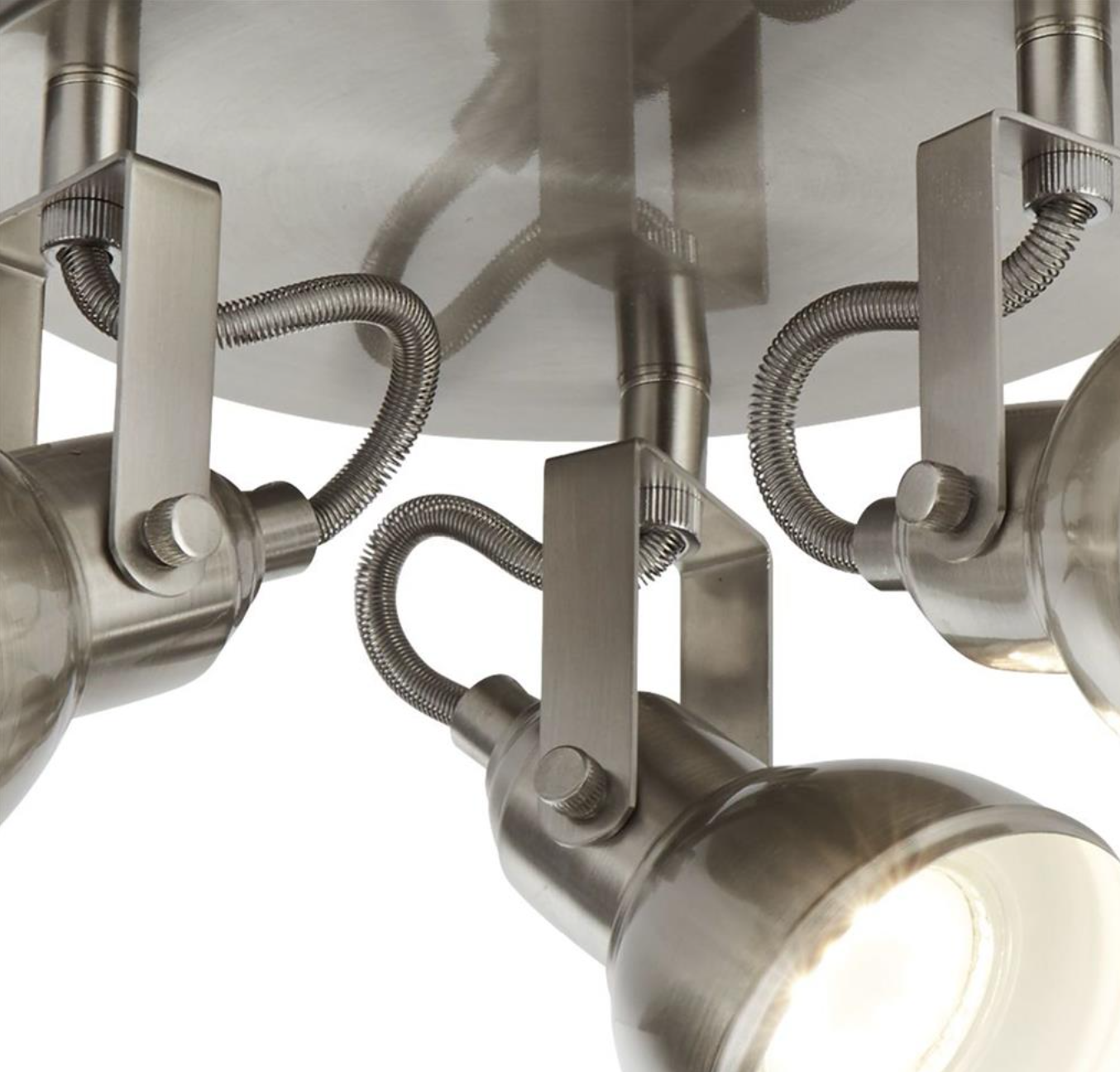 Searchlight Focus 3 Light Satin Silver Round Spotlight