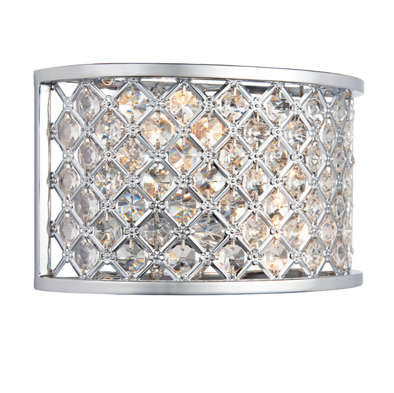 Endon Hudson 2 Light Polished Chrome Wall Light