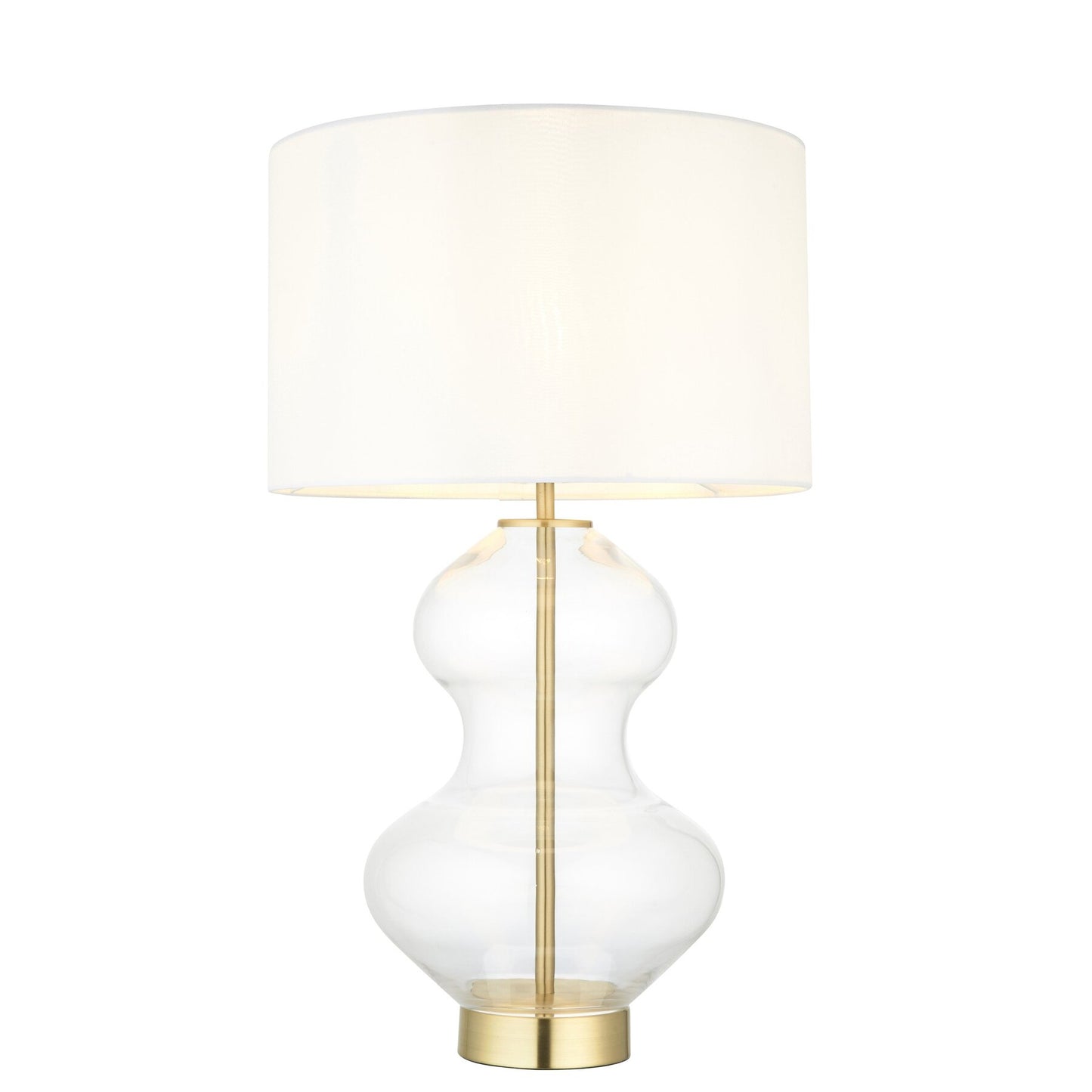 Vesilo Lighting Opulent Bright Nickel & Shaped Glass Touch Table Lamp