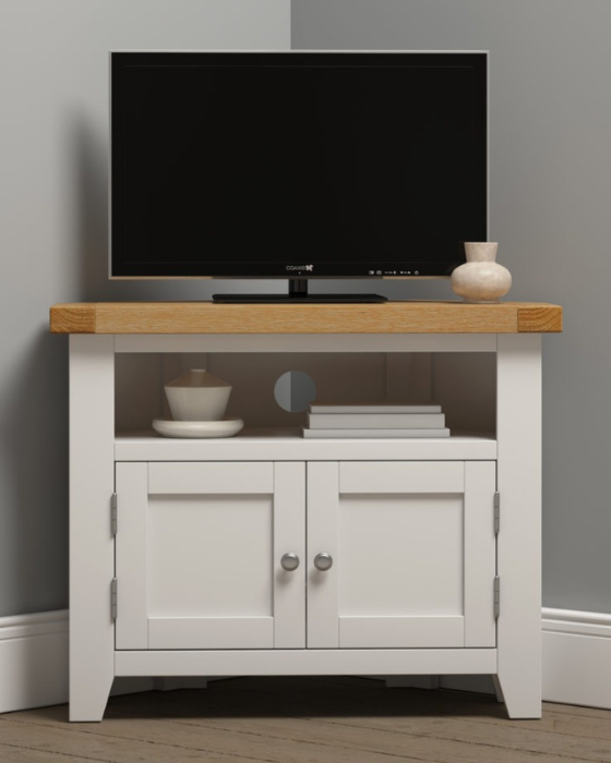 Windsor Ivory & Oak Corner TV Unit