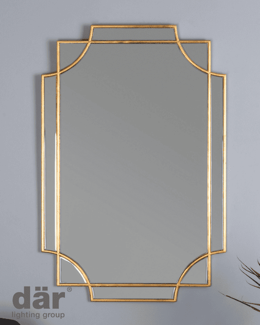 Dar Lighting Guapo Gold Detail 90x60cm Rectangle
