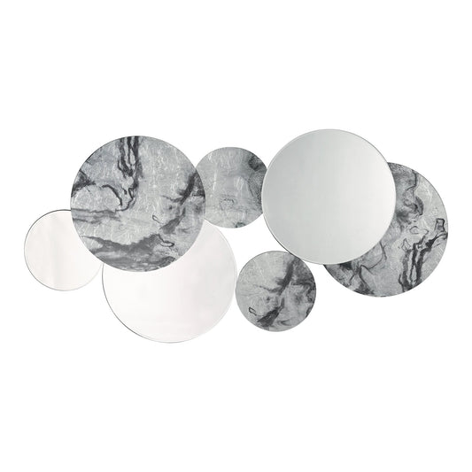 Dar Lighting Meco Black Marble Effect 120x70cm Rectangle Mirror