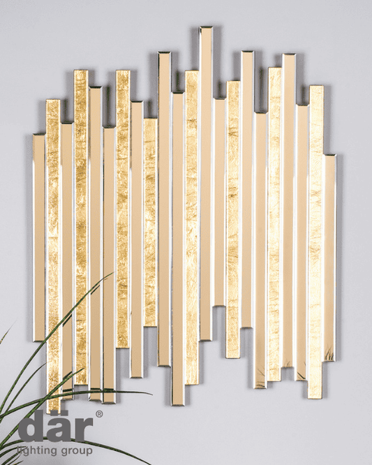 Dar Lighting Pimento Decorative Gold Foil 86x66cm Mirror