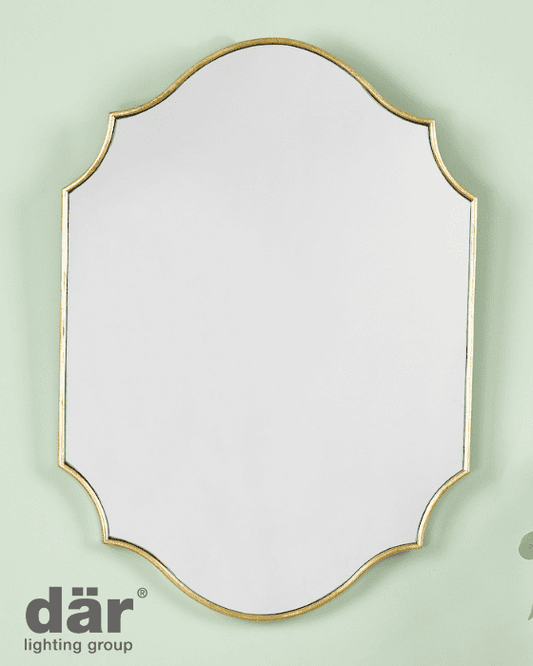 Dar Lighting Ruggiero Gold Detail 70x50cm Rectangle Mirror