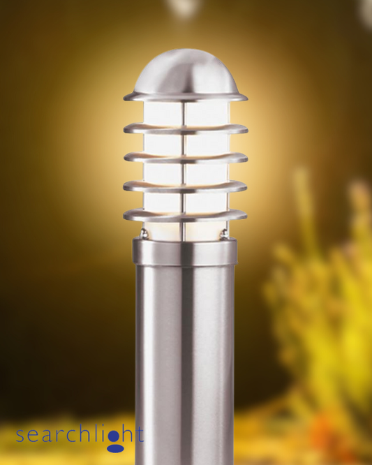 Searchlight Louvre IP44 Stainless Steel Outdoor Post Light