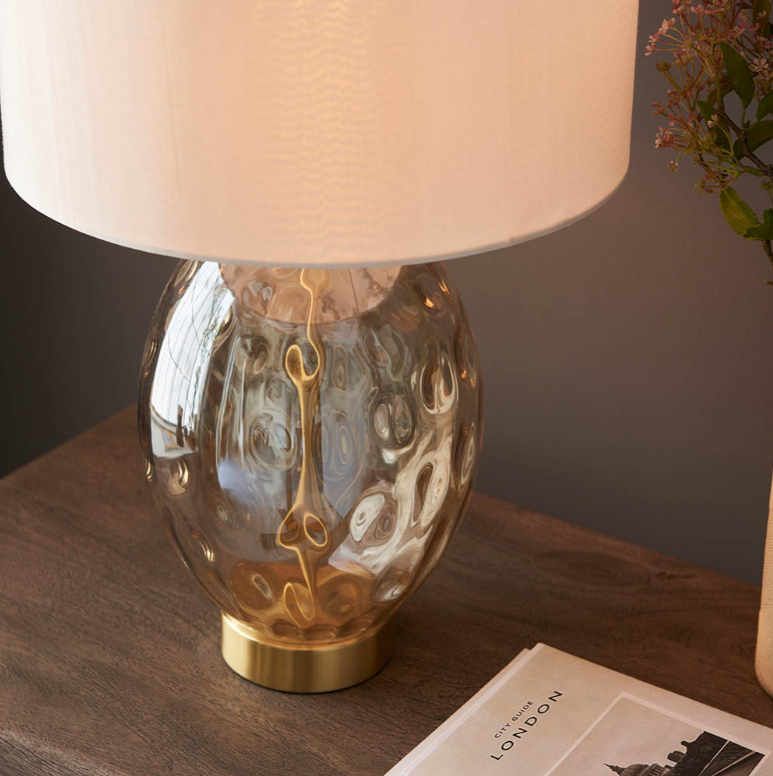 Endon Elin Champagne Dimple Touch Table Lamp