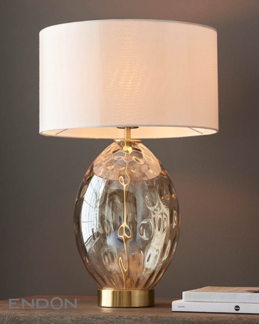 Endon Elin Champagne Dimple Touch Table Lamp