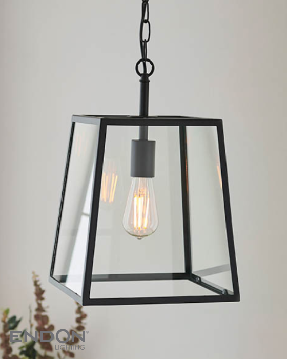 Endon Hurst Black Pendant