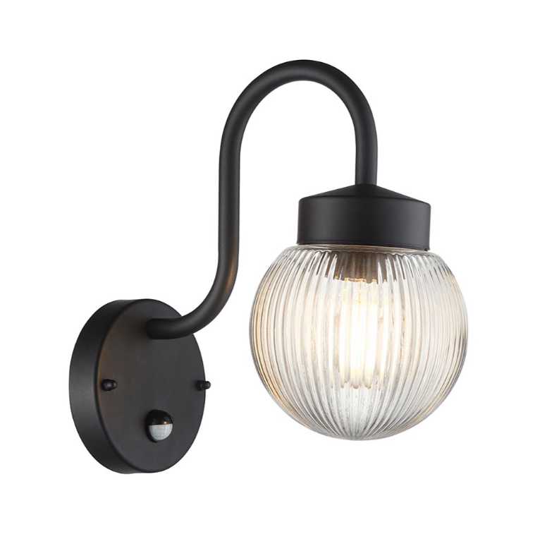 Endon Eldon Black Outdoor PIR Wall Light