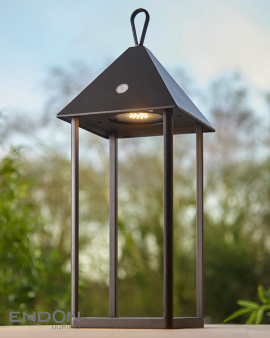 Endon Hoot Outdoor IP44 Large Black Table Lamp