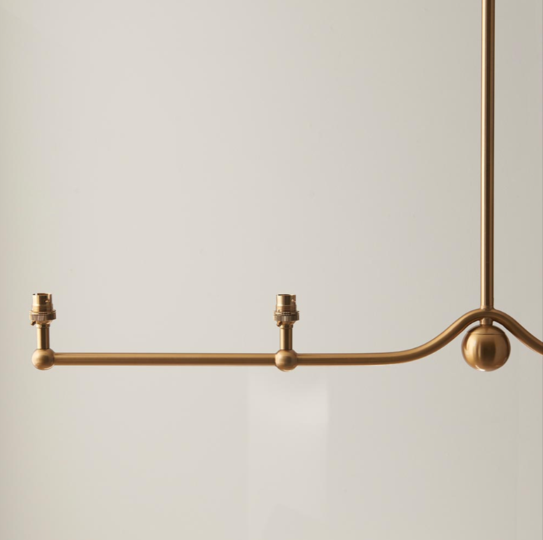 Endon Santiago 4 Light Brass Linear Pendant (Fitting Only)
