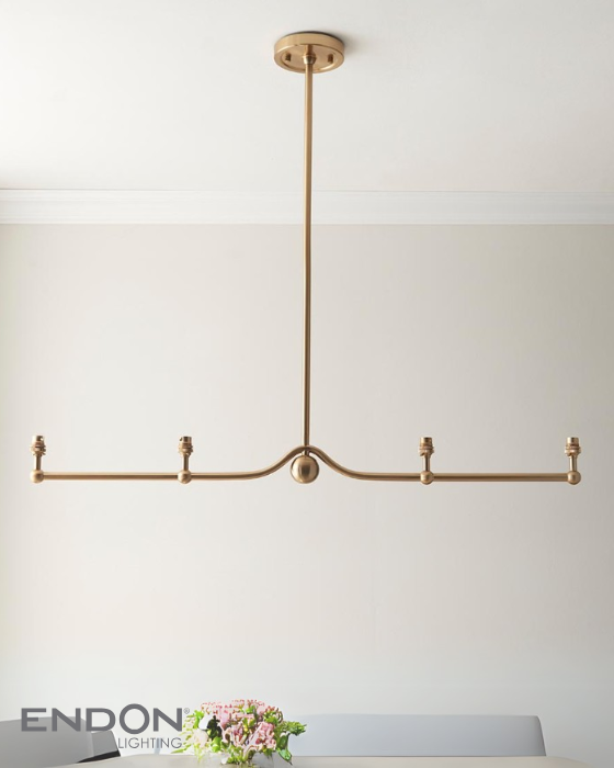 Endon Santiago 4 Light Brass Linear Pendant (Fitting Only)