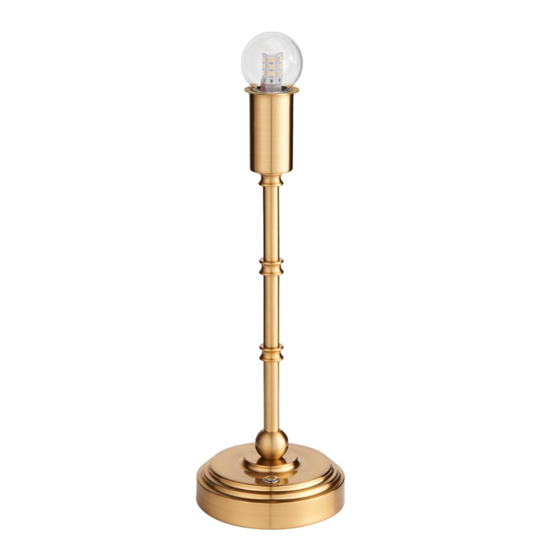 Endon Burley Aged Brass Rechargeable Table Lamp Base Only