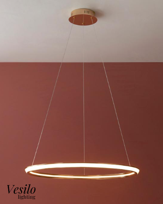 Vesilo Lighting Staten French Gold LED Ring Pendant
