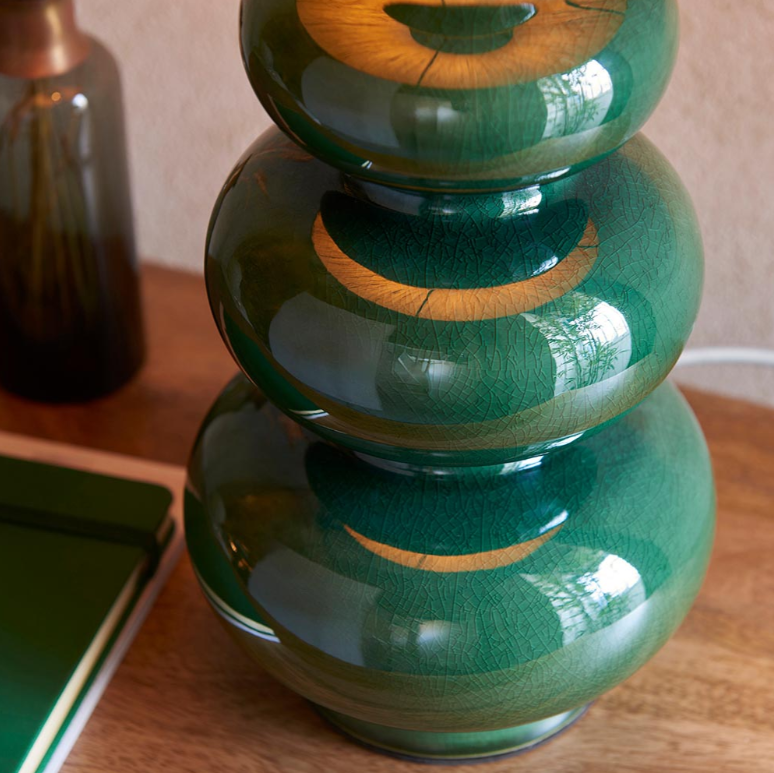 Endon Monroe Gloss Green Table Lamp (Base Only)