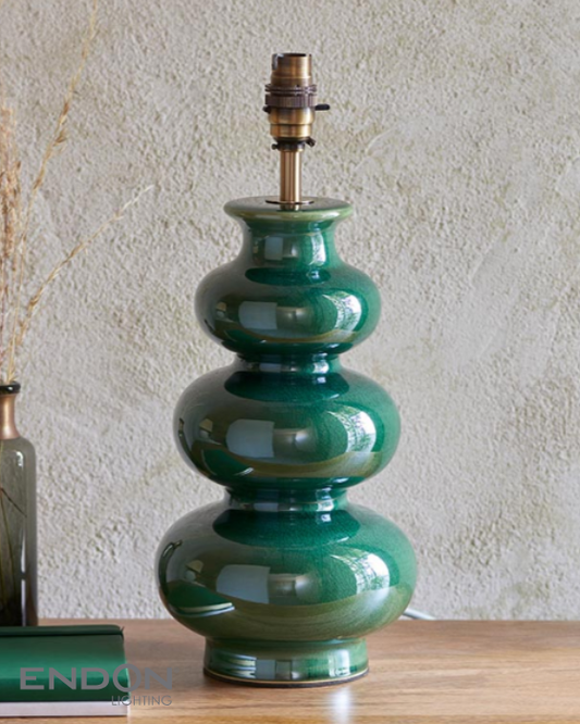Endon Monroe Gloss Green Table Lamp (Base Only)