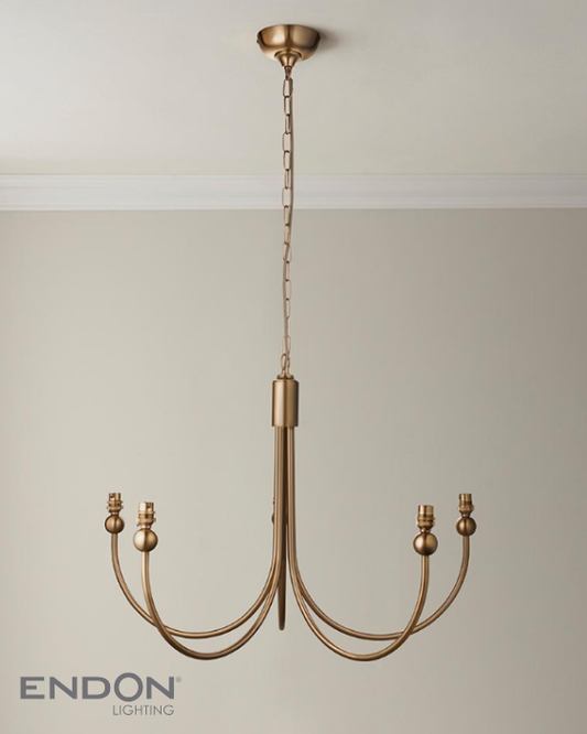 Endon Santiago 5 Light Brass Pendant (Fitting Only)