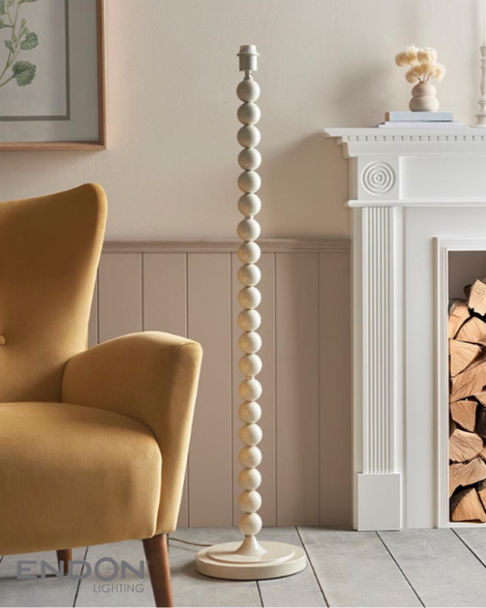 Endon Higgledy Almond White Floor Lamp Base Only