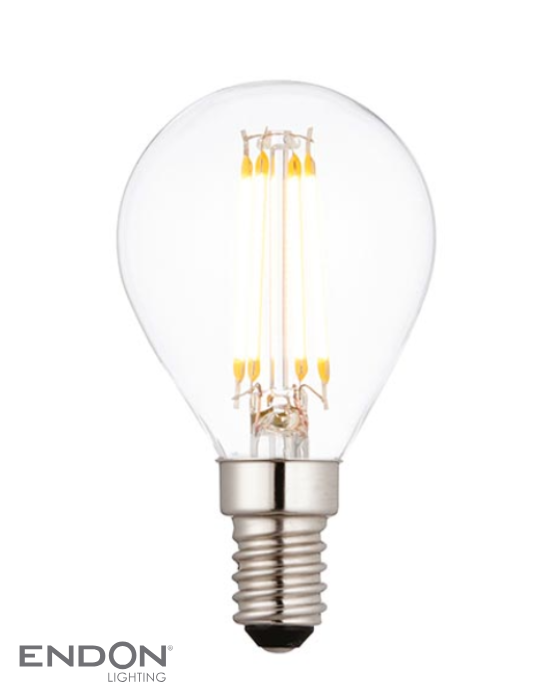 Endon E14 LED Warm White Filament Golf Bulb (Non-dimmable)