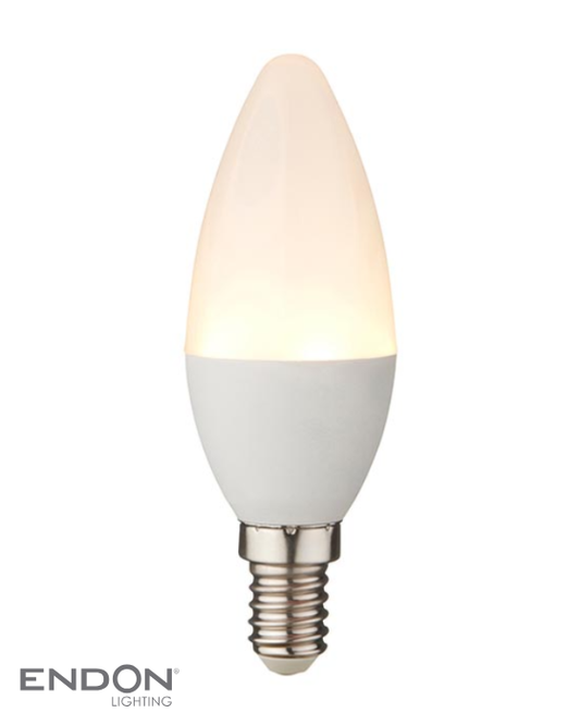 Endon Essentials E14 LED Warm White Candle Bulb (Non-dimmable)