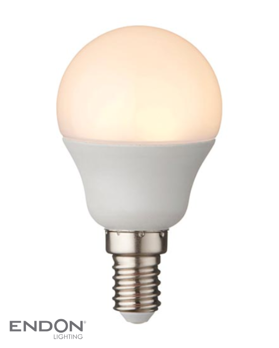 Endon Essentials E14 LED Warm White Golf Bulb (Non-dimmable)