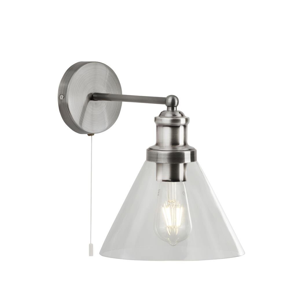 Searchlight Pyramid Glass & Chrome Wall Light