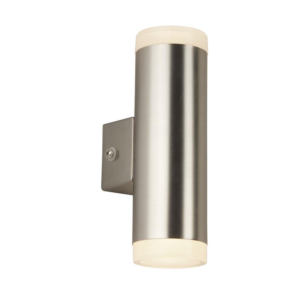 Searchlight Metro Outdoor Glass & Satin Silver Wall Light