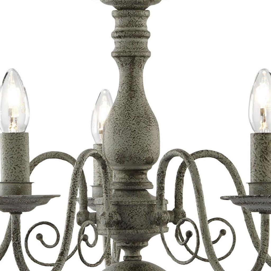 Searchlight Greythorne Textured Grey 5lt Pendant