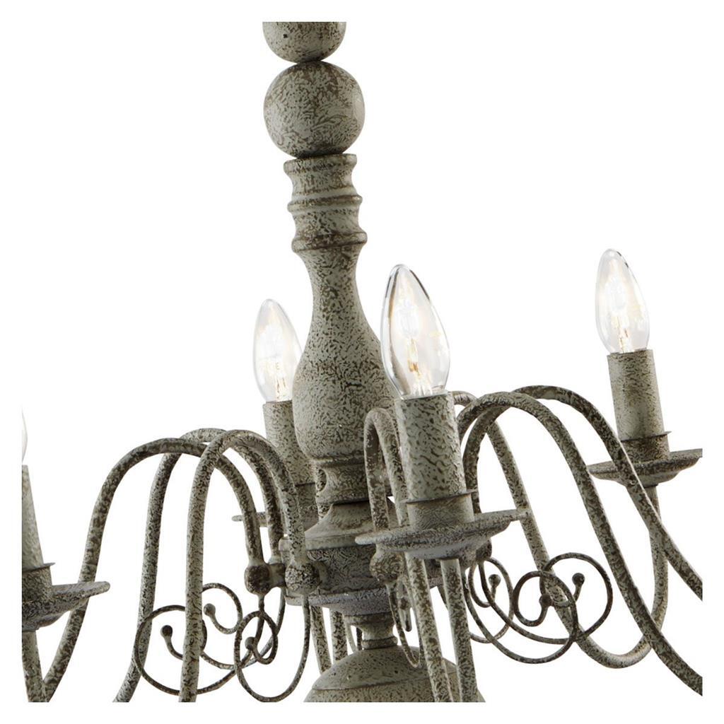 Searchlight Greythorne 8 Light Textured Grey Pendant