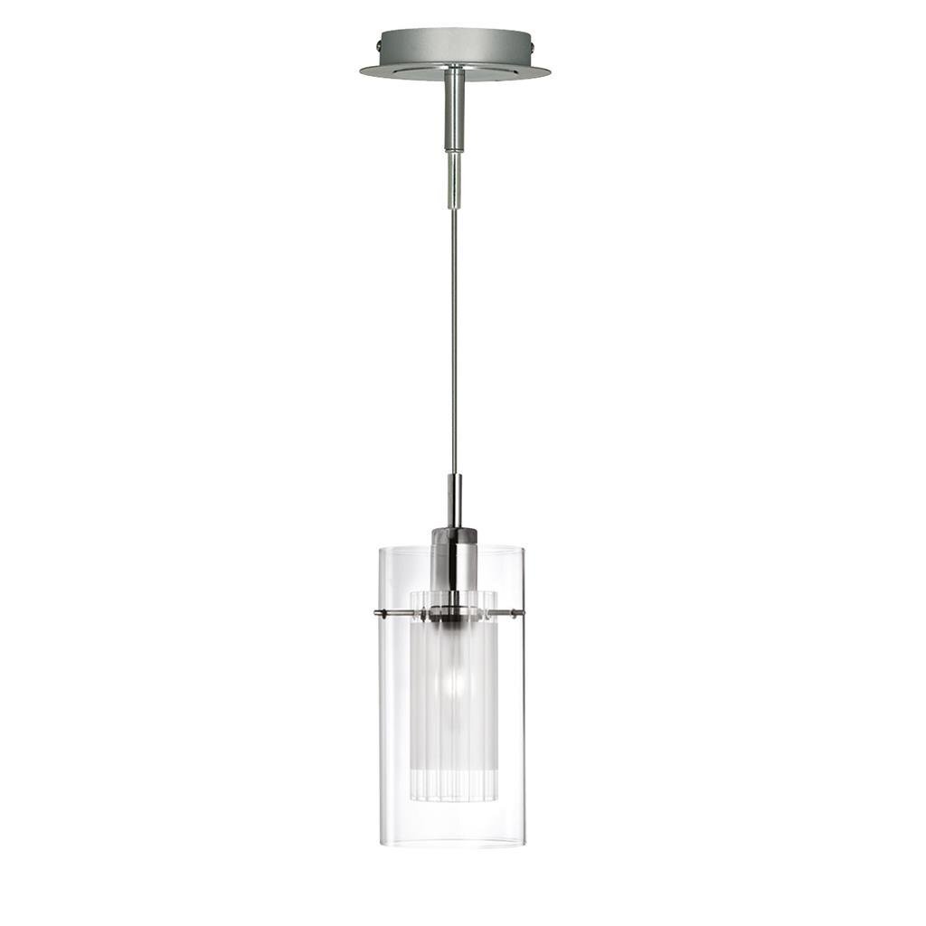Searchlight Duo I Silver Cylinder Pendant