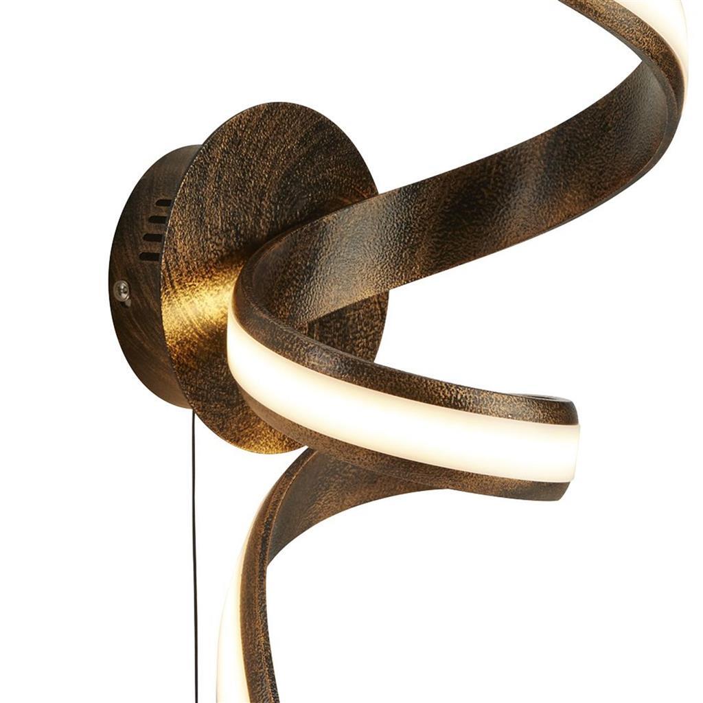 Searchlight Ribbon LED Opal & Gold Twist Wall Light