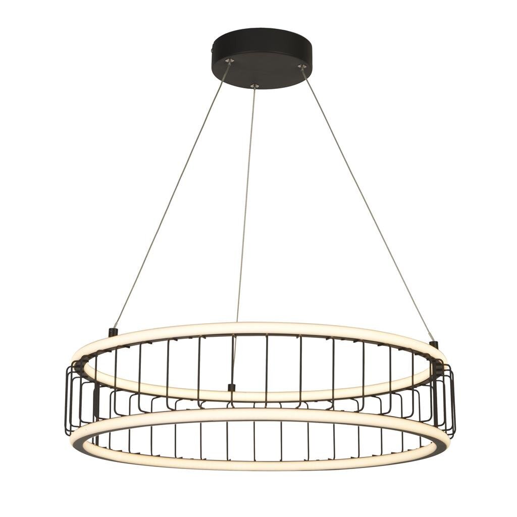 Searchlight Circolo Black Cage Drum Pendant