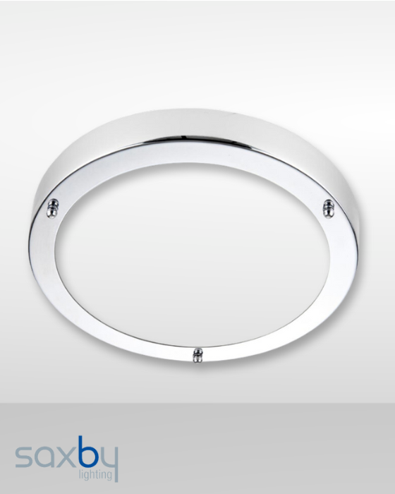 Saxby Portico Bathroom IP44 Chrome LED Flush