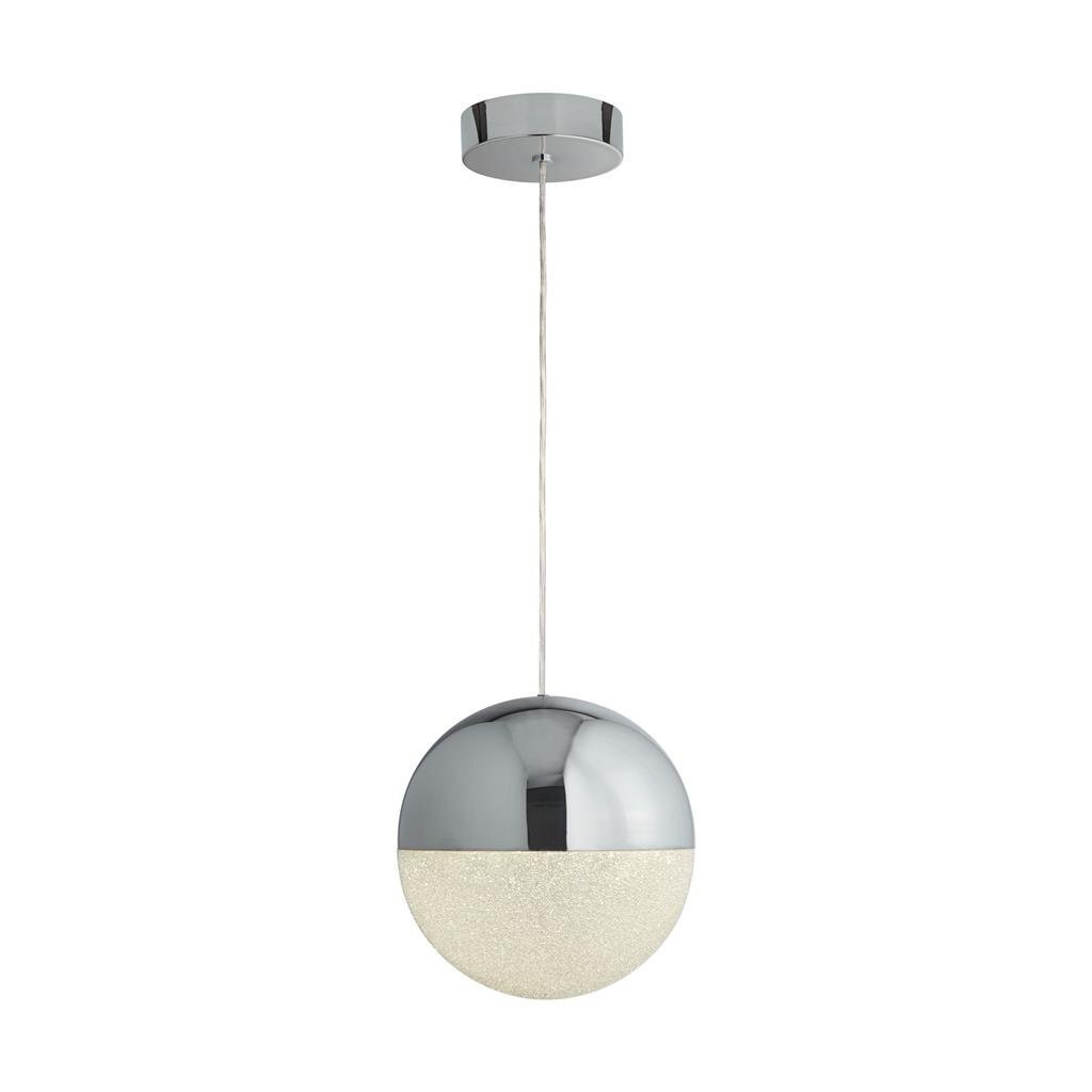 Searchlight Marbles LED Crushed Ice & Chrome Pendant