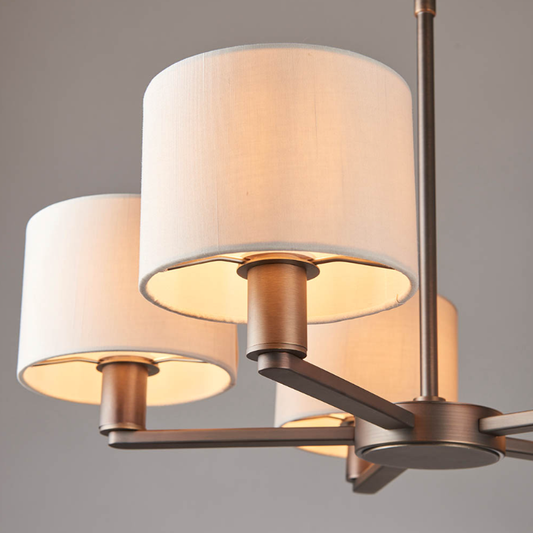 Endon Daley 5 Light Nickel Pendant with Shades