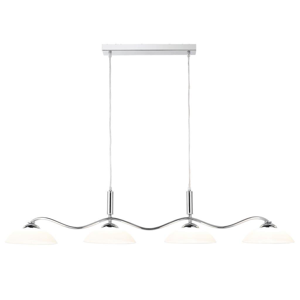Searchlight Alexis 4lt Chrome & Opal Glass Bar Pendant