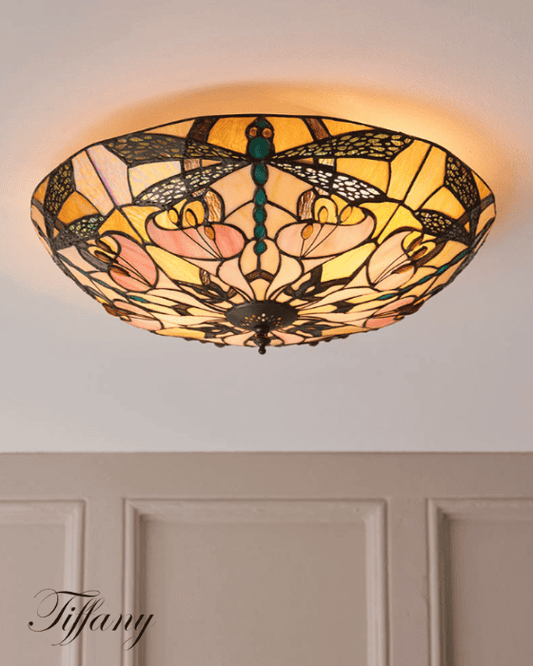 Tiffany Ashton Large 2lt Flush Light