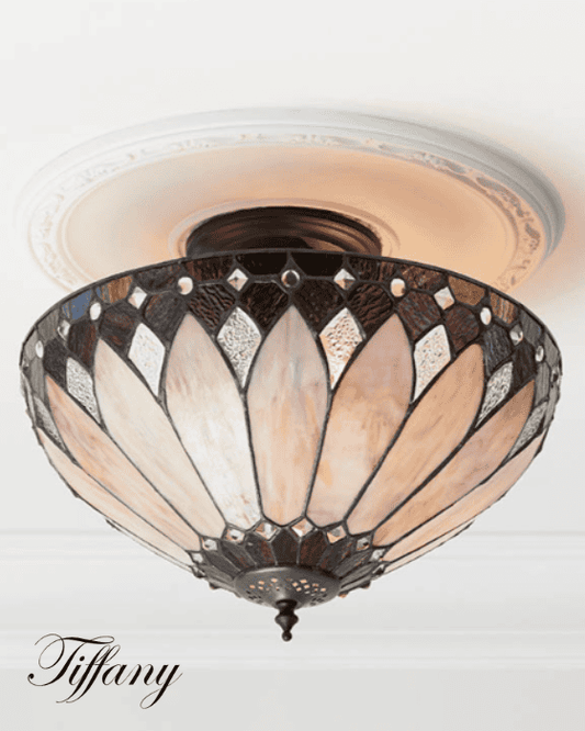 Tiffany Brooklyn 3 Light Medium Semi Flush