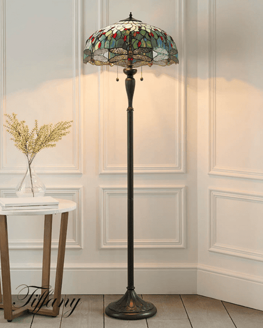 Tiffany Dragonfly Blue Floor Lamp