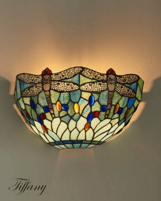Tiffany Dragonfly Blue Wall Light