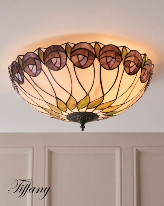 Tiffany Hutchinson 2 Light Large Flush