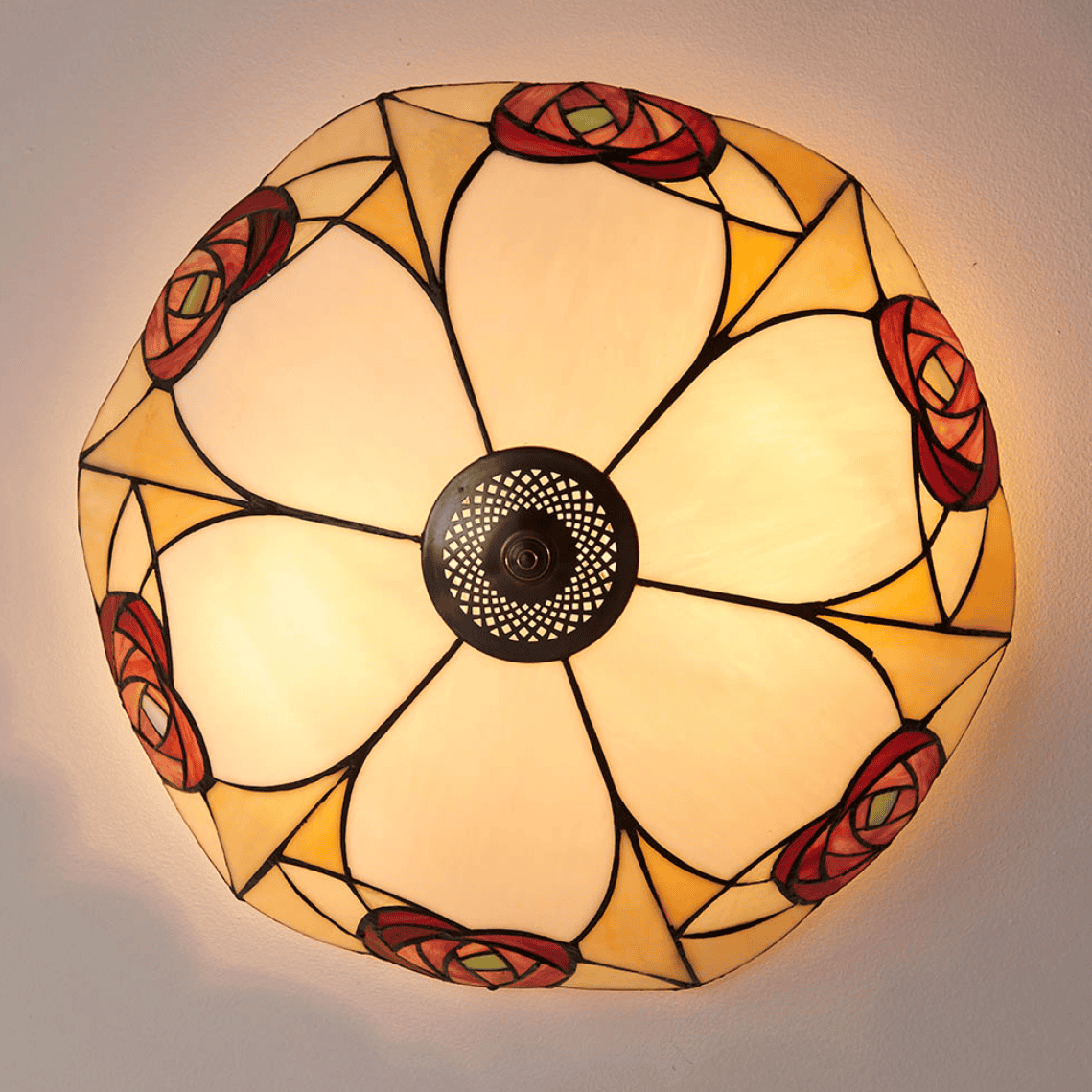 Tiffany Ingram 2 Light Large Flush