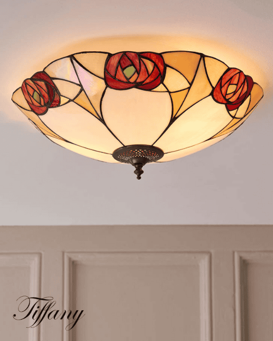 Tiffany Ingram 2 Light Large Flush