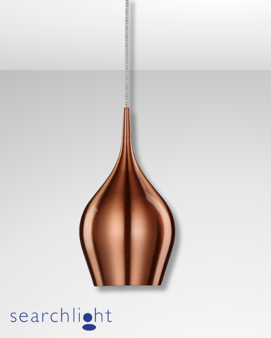 Searchlight Vibrant Metallic Pink Metal Pendant